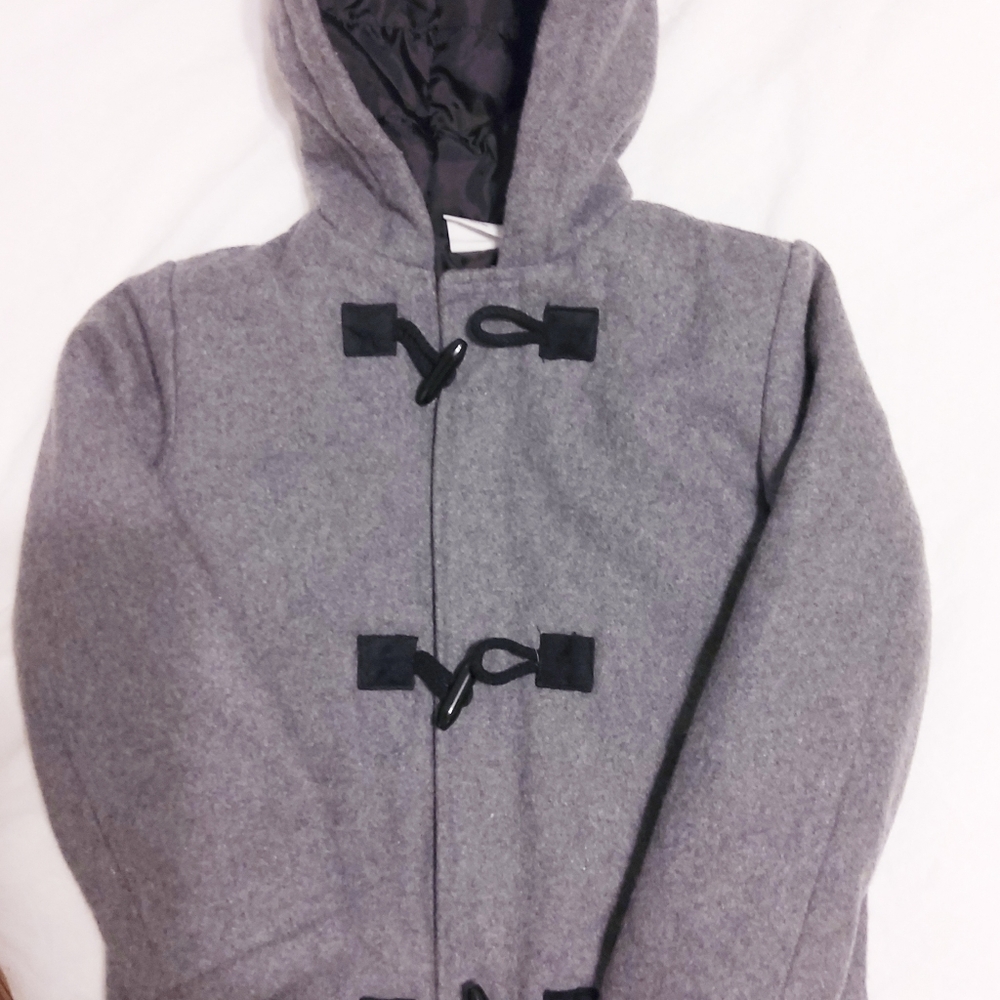 Boys Crazy 8 Wool/Down Hooded Pea Coat 5T